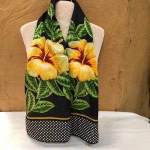 Vintage Diane Von Furstenberg Silk Scarf Hibiscus